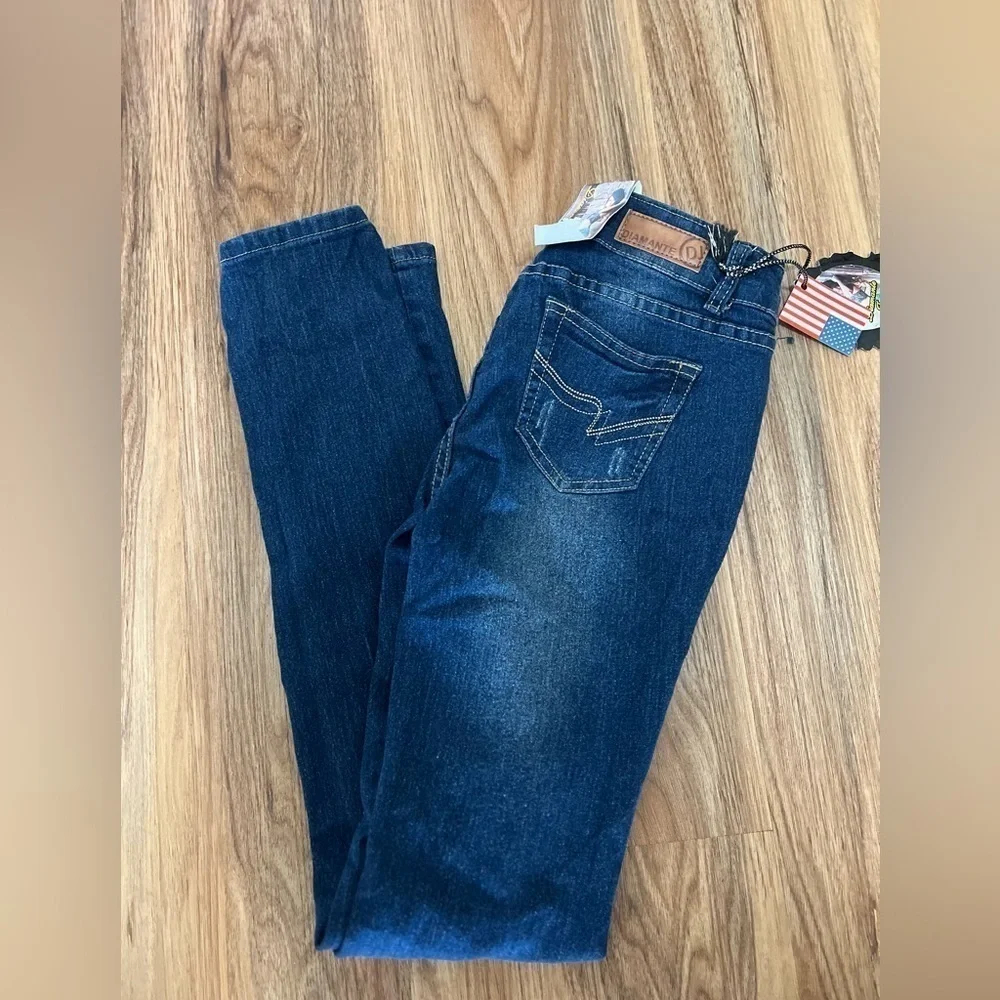 Diamanté Jeans NWT Size 5 Made in America - Picture 2 of 2